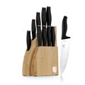 Set 9 cutite cu suport Berlinger Haus, Black Rose, inox/bambus, negru/natur
