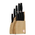 Set 9 cutite cu suport Berlinger Haus, Black Rose, inox/bambus, negru/natur