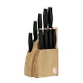 Set 9 cutite cu suport Berlinger Haus, Black Rose, inox/bambus, negru/natur