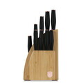 Set 9 cutite cu suport Berlinger Haus, Black Rose, inox/bambus, negru/natur
