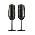 Set 2 pahare pentru sampanie Berlinger Haus, Black Rose, 260 ml, inox 18/10, negru