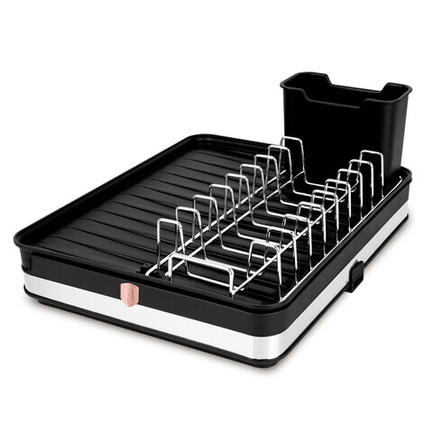 Scurgator de vase reglabil Berlinger Haus, Black Rose, 36.6x29.8x13 cm, inox/plastic, negru
