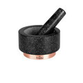 Mojar cu pistil Berlinger Haus, Black Rose, 14x8 cm, granit, negru/roz