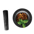 Mojar cu pistil Berlinger Haus, Black Rose, 14x8 cm, granit, negru/roz