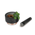 Mojar cu pistil Berlinger Haus, Black Rose, 14x8 cm, granit, negru/roz