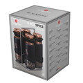 Set 4 recipiente pentru condimente si suport Berlinger Haus, Black Rose, inox/sticla, negru/roz