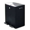 Cos de gunoi dublu cu pedala Berlinger Haus, Black Rose, 45.1x37.1x70 cm, 2x30 L, otel carbon/inox, negru/argintiu
