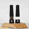 Set 2 rasnite electrice pentru sare/piper Berlinger Haus, Black Rose, inox/ceramica, negru