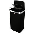 Cos de gunoi cu senzor Berlinger Haus, Black Rose, 38.5x28.5x65 cm, 60 L, otel, negru/argintiu