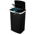 Cos de gunoi cu senzor Berlinger Haus, Black Rose, 38.5x28.5x65 cm, 60 L, otel, negru/argintiu