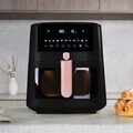 Friteuza cu aer cald si fereastra Berlinger Haus, Black Rose, 38.8x30x32.4 cm, 8 L, 1650W, negru