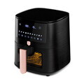 Friteuza cu aer cald si fereastra Berlinger Haus, Black Rose, 38.8x30x32.4 cm, 8 L, 1650W, negru