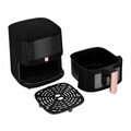 Friteuza cu aer cald si fereastra Berlinger Haus, Black Rose, 38.8x30x32.4 cm, 8 L, 1650W, negru
