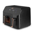 Friteuza dubla cu aer cald Berlinger Haus, Black Rose, 2700W, 5.5+3.5 L, negru