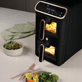 Friteuza dubla cu aer cald Berlinger Haus, Black Rose, 2460W, 5.5+5.5 L, negru