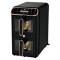 Friteuza dubla cu aer cald Berlinger Haus, Black Rose, 2460W, 5.5+5.5 L, negru