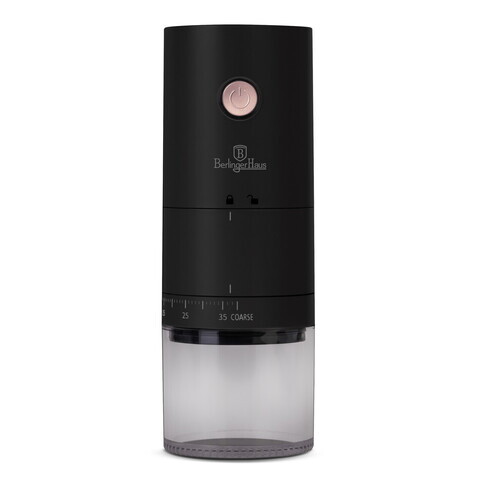 Rasnita de cafea portabila si reincarcabila Berlinger Haus, Black Rose, ceramica, negru