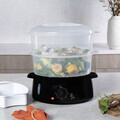 Aparat de gatit la aburi Berlinger Haus, Black Rose, 800W, 6 L, plastic, negru/transparent