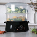 Aparat de gatit la aburi Berlinger Haus, Black Rose, 800W, 6 L, plastic, negru/transparent