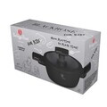 Cratita cu capac Berlinger Haus, Monaco, 14 cm, 700 ml, aluminiu forjat, negru