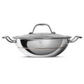 Tigaie Wok cu capac Berlinger Haus, Copper Touch, 24 cm, inox, argintiu