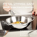 Tigaie Wok cu capac Berlinger Haus, Copper Touch, 24 cm, inox, argintiu