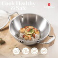 Tigaie Wok cu capac Berlinger Haus, Copper Touch, 24 cm, inox, argintiu