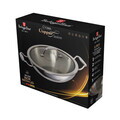 Tigaie Wok cu capac Berlinger Haus, Copper Touch, 24 cm, inox, argintiu