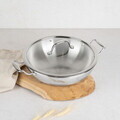 Tigaie Wok cu capac Berlinger Haus, Copper Touch, 28 cm, inox, argintiu