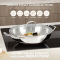 Tigaie Wok cu capac Berlinger Haus, Copper Touch, 28 cm, inox, argintiu