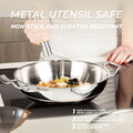 Tigaie Wok cu capac Berlinger Haus, Copper Touch, 28 cm, inox, argintiu