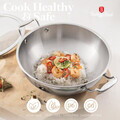Tigaie Wok cu capac Berlinger Haus, Copper Touch, 28 cm, inox, argintiu
