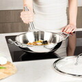 Tigaie Wok cu capac Berlinger Haus, Copper Touch, 28 cm, inox, argintiu