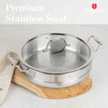 Oala cu capac Berlinger Haus, Copper Touch, 28 cm, inox, argintiu