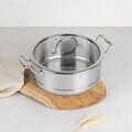 Oala cu capac Berlinger Haus, Copper Touch, 24 cm, inox/aluminiu, argintiu