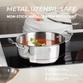 Oala cu capac Berlinger Haus, Copper Touch, 24 cm, inox/aluminiu, argintiu
