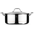 Oala adanca cu capac Berlinger Haus, Copper Touch, 28 cm, inox/aluminiu, argintiu