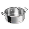 Oala adanca cu capac Berlinger Haus, Copper Touch, 28 cm, inox/aluminiu, argintiu