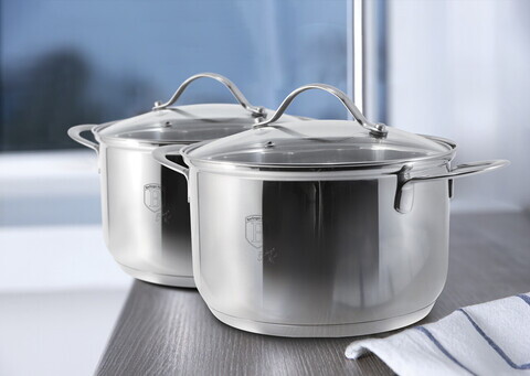 Oala cu capac Berlinger Haus, Silver Jewellery, 18 cm, 2.6 L, inox, argintiu