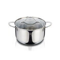 Oala cu capac Berlinger Haus, Silver Jewellery, 18 cm, 2.6 L, inox, argintiu