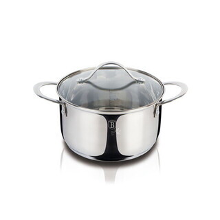 Argintiu, Oala inox 18/10, 18 cm
