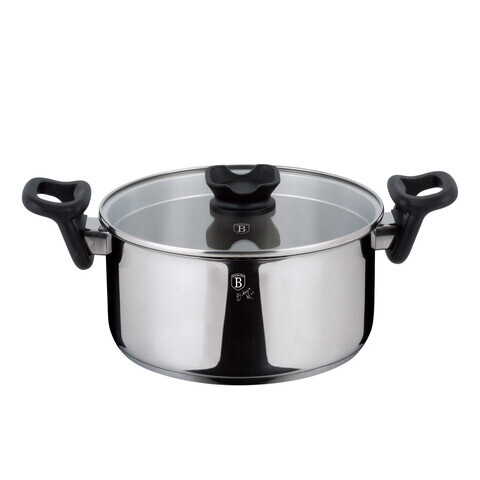 Oala cu capac Berlinger Haus, Silver Jewellery, 24 cm, 5.2 L, inox, argintiu