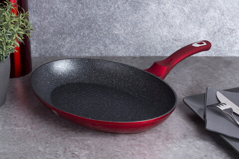 Tigaie pentru peste Berlinger Haus, Burgundy, 35 cm, aluminiu forjat, rosu