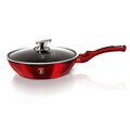 Tigaie Wok cu capac Berlinger Haus, Burgundy, 28 cm, 3.2 L, aluminiu forjat, rosu