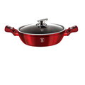 Oala cu capac Berlinger Haus, Burgundy, 32 cm, 4.9 L, aluminiu forjat, rosu