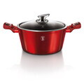 Oala cu capac Berlinger Haus, Burgundy, 28 cm, 6.1 L, aluminiu forjat, rosu