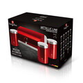 Set cutie pentru paine si 3 recipiente Berlinger Haus, Burgundy, 38.5x28x18.5 cm, inox, rosu/argintiu
