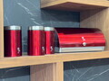 Set cutie pentru paine si 3 recipiente Berlinger Haus, Burgundy, 38.5x28x18.5 cm, inox, rosu/argintiu