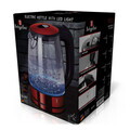 Ceainic electric Berlinger Haus, Burgundy, 1.7 L, sticla borosilicata, rosu/transparent