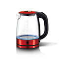 Ceainic electric Berlinger Haus, Burgundy, 1.7 L, sticla borosilicata, rosu/transparent